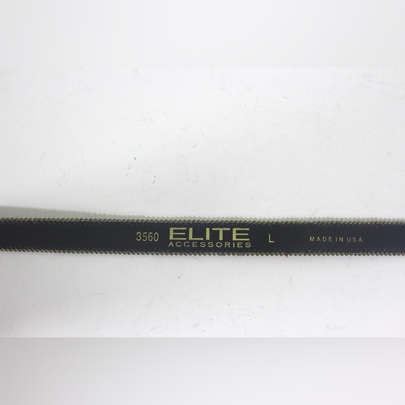 80’s Vintage Fabric Belt with Gold Buckle, Beaded Brass Edge Large L Eighties - Picture 3 of 8